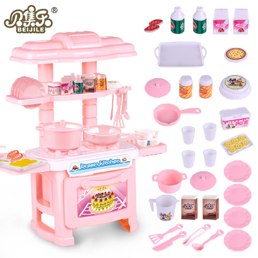 Hot kids over home toys girl simulation tableware mini kitchen toy set