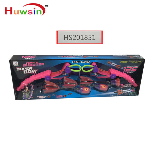 HS201851, Yawltoys,New Arrival Game Kids Hunter Curve Bow Air Storm Bow and Safety Arrow