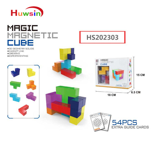 HS202303, Yawltoys, Magnetic magic cube,magnetic building block, Educational toy