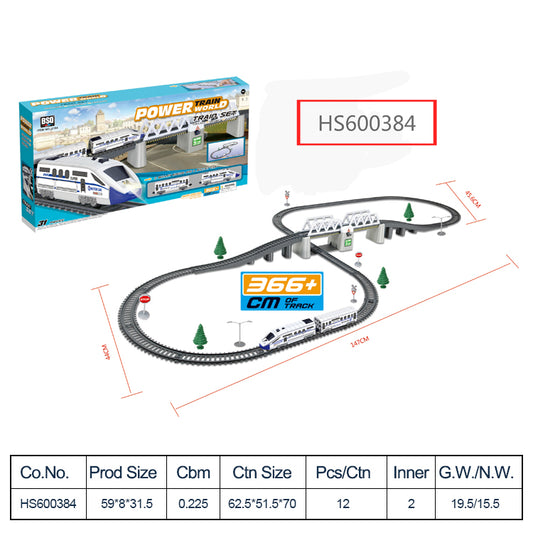 HS600384, HUWSIN toy, New ArrivalBuilding DIY block Train Set for kids