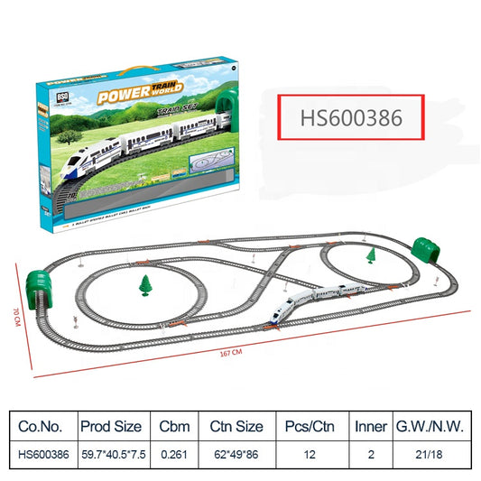 HS600386, Yawltoys, Promotional train set electric DIY Toy block for kids