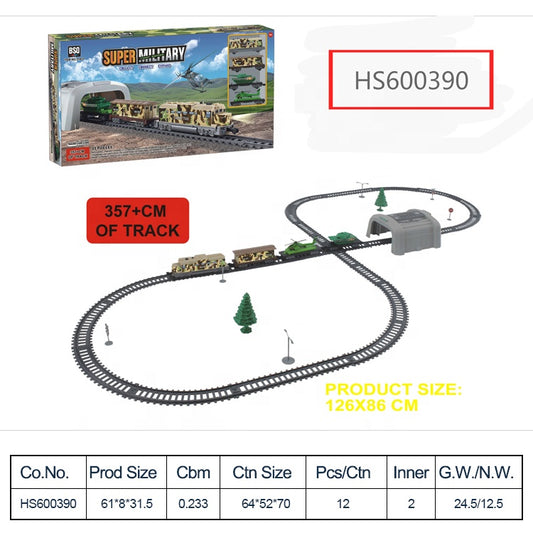 HS600390, Yawltoys, Electric train set woden railway DIY block for kids