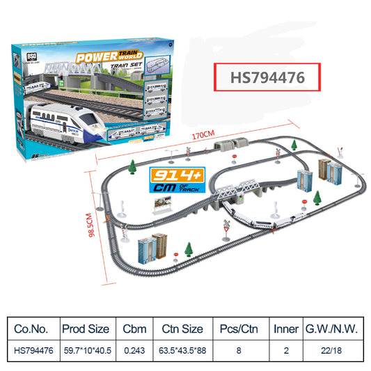 HS794476, Yawltoys, Promotional DIY Electric Train Building Set block for kids