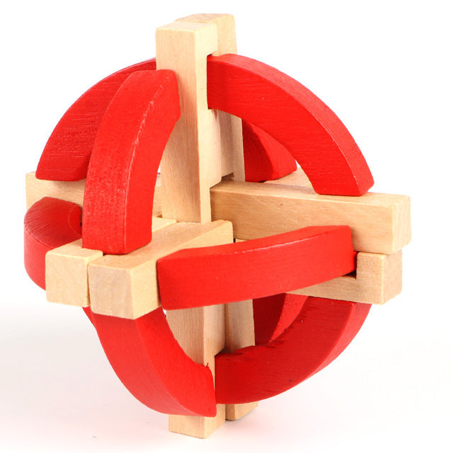 Kong Ming Luban Lock Chinese Traditional Toy Unique 3D Wooden Puzzles Classical Intellectual Wooden Cube Educational Toy gift