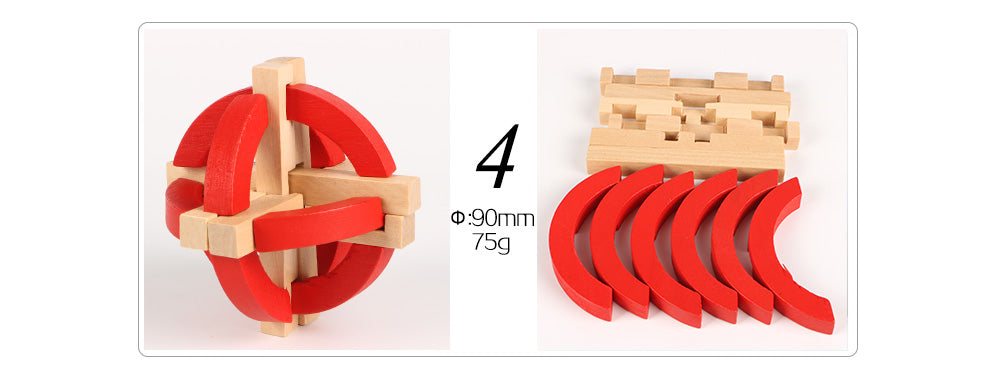 Kong Ming Luban Lock Chinese Traditional Toy Unique 3D Wooden Puzzles Classical Intellectual Wooden Cube Educational Toy gift