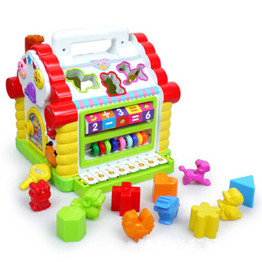 Refinement Multifunctional Musical Toys Baby Fun House Musical Electronic Geometric Blocks Sorting Learning Educational Toy L787